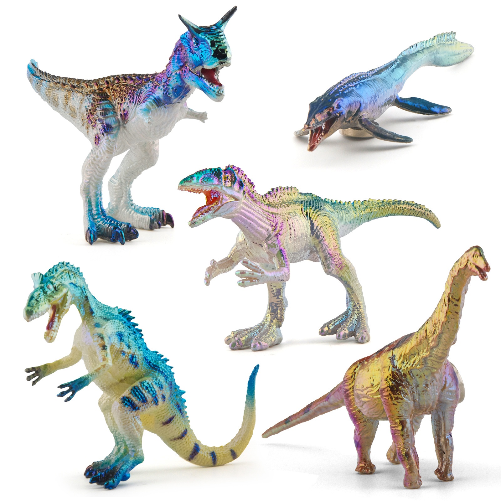 Cross-Border Creative Fridge Magnets Colorful Solid Simulation Dinosaur Model Children's Toy Set Decoration_voghion.com