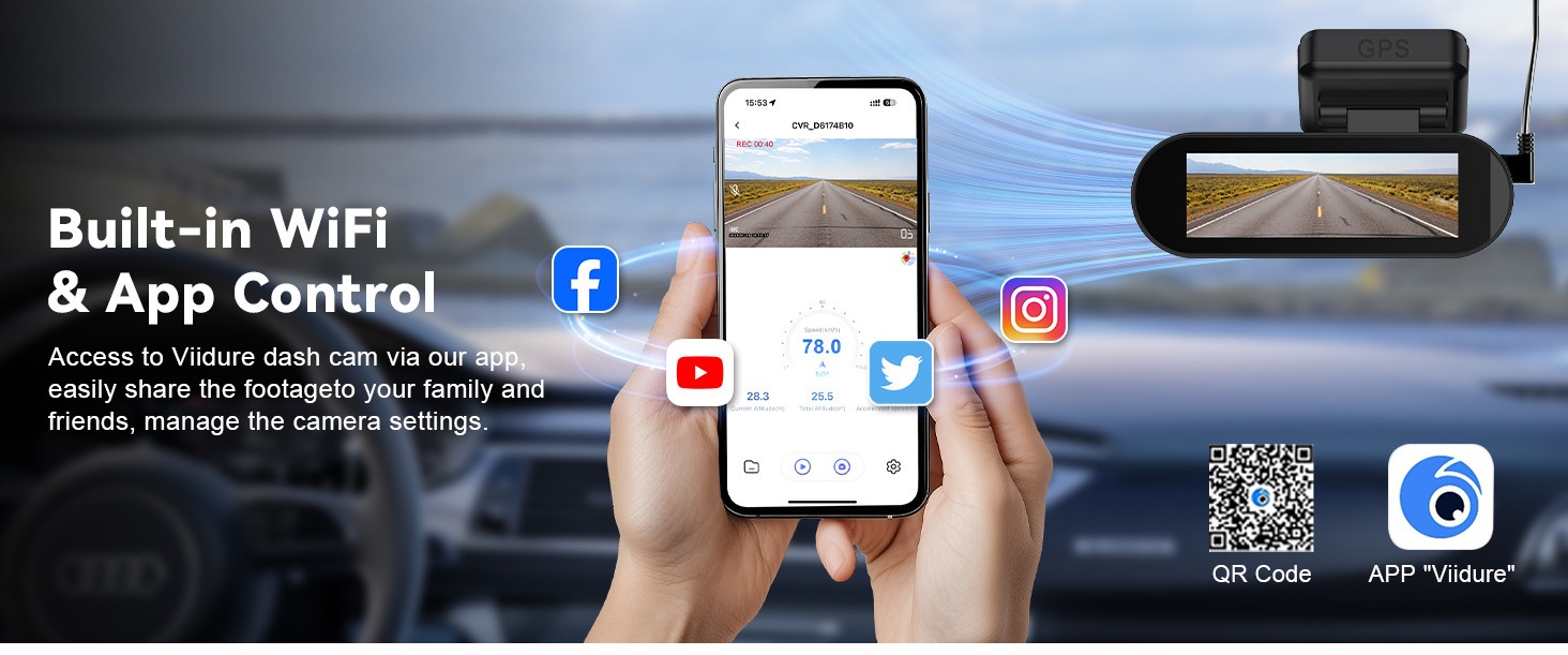 4k Dashcam Mit Front- Und Rückkamera Gps Und Nachtsichtmodus_voghion.com
