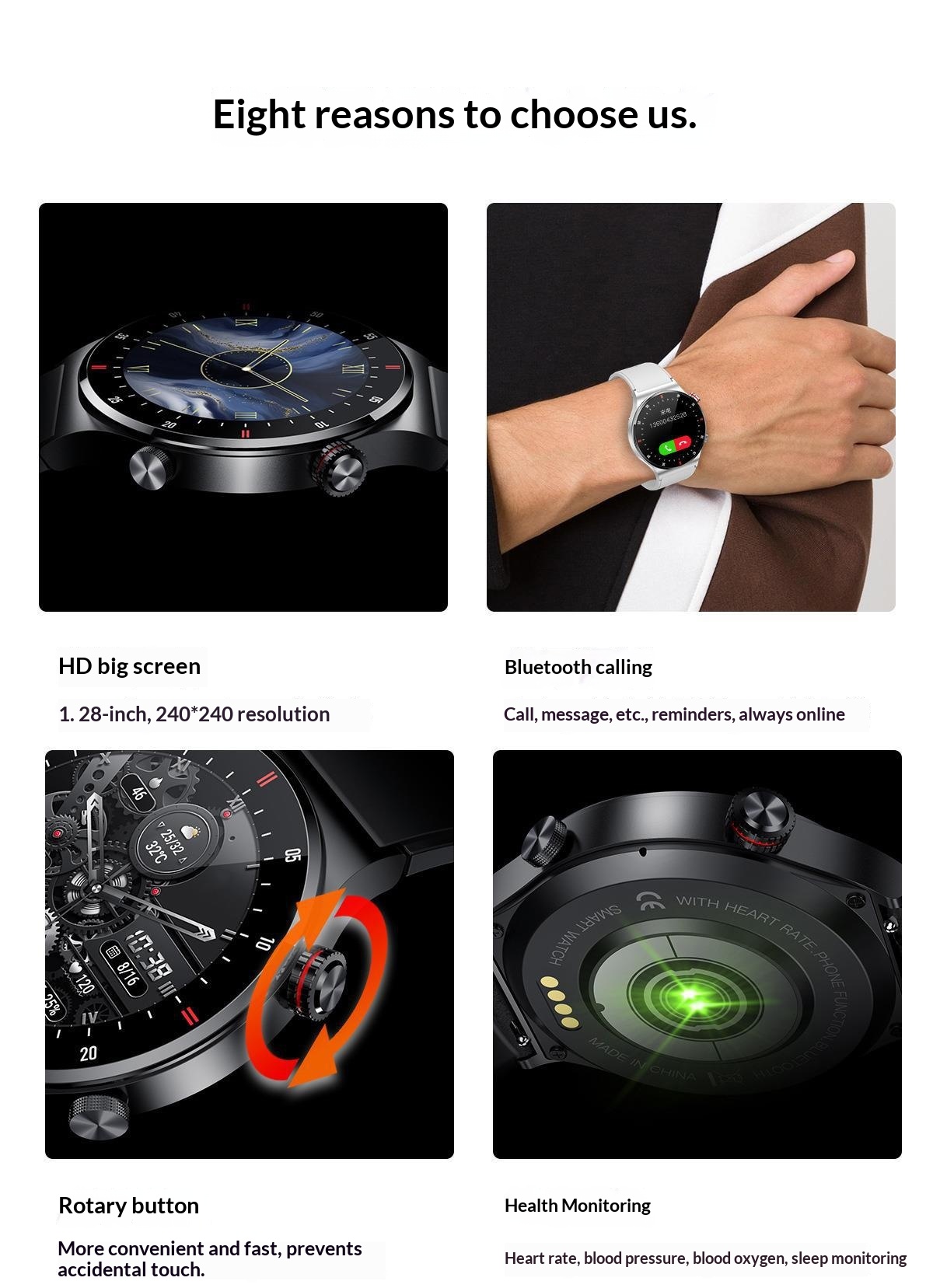 Neu QW33 EKG + PPG Musik-Player Schritt Zählen Bluetooth Anruf Smart_voghion.com