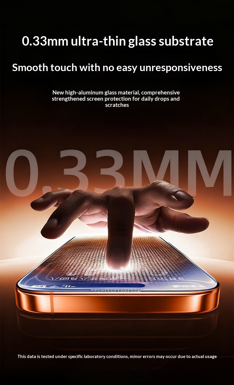 Pellicola protettiva antiriflesso AR per iPhone 17 Pro Max in vetro temperato HD a schermo intero._voghion.com