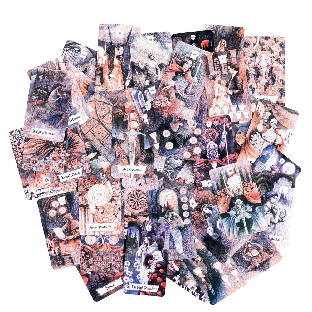 Tarocchi a tema vampiri e stile oscuro con lacrime di sangue._voghion.com