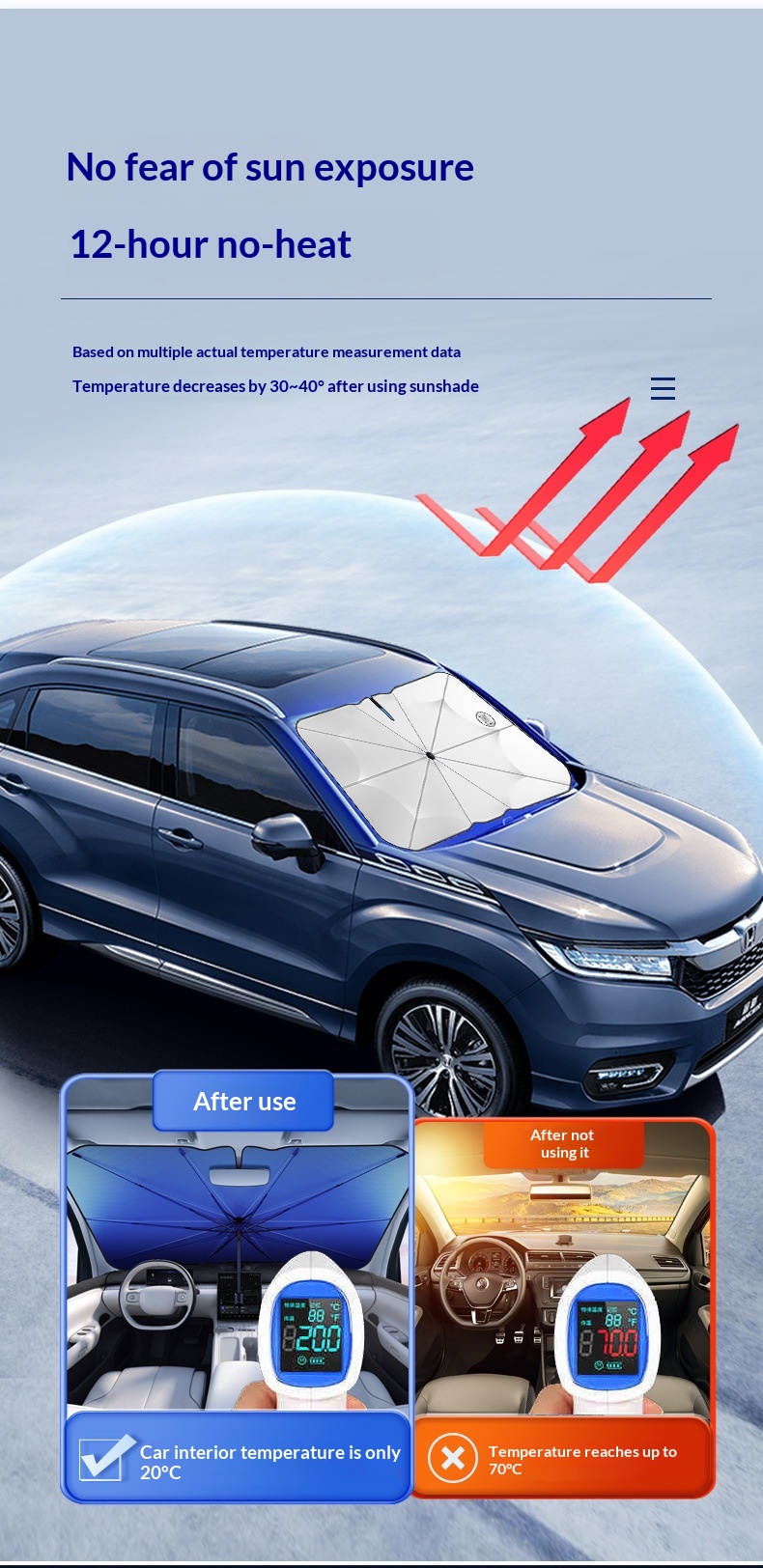 Parasolar pentru parbriz auto protecție solară și termică_voghion.com