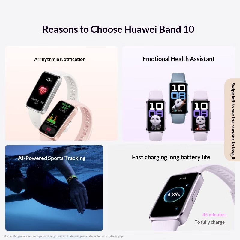 Huawei Band 10 Standard Edition Smart Professional Sleep Analysis Mood Health Heart Rate Monitoring Sports Bracelet_voghion.com