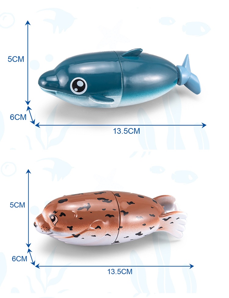 Badleksaker för barn simmande bläckfisk delfin sjölejon_voghion.com
