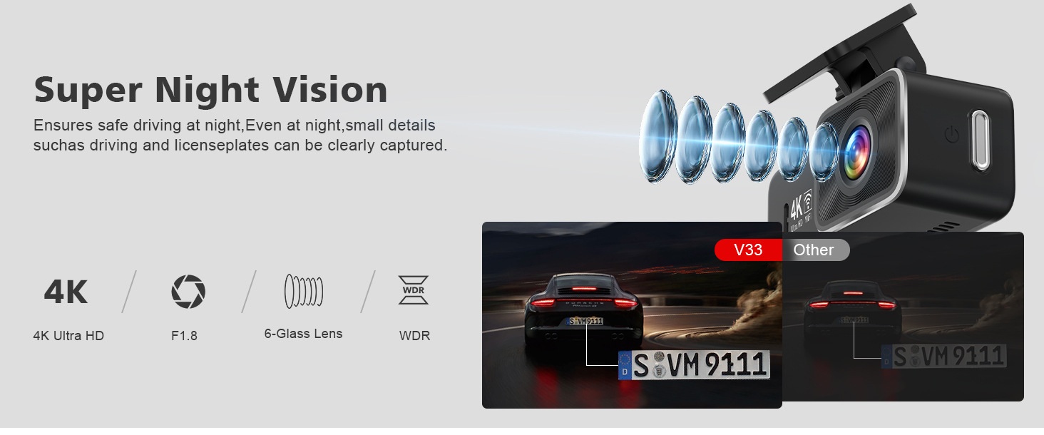 Dash cam 4k dual con gps vision nocturna gran angular y wifi_voghion.com