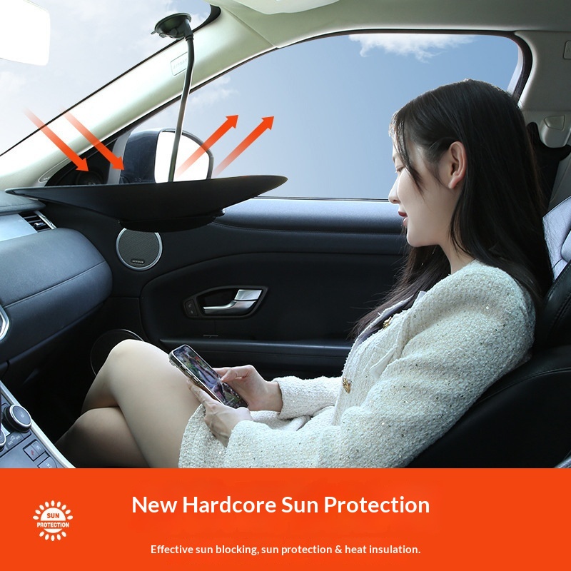 Parasole laterale anteriore per finestrino auto con isolamento termico a 360°, tendina oscurante._voghion.com