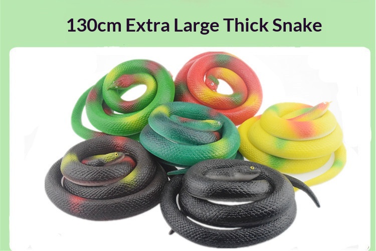 Cobra in plastica morbida realistica 80cm giocattolo scherzo_voghion.com