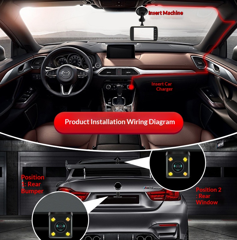 Dashcam Mit Front- Und Rückkamera Hd Nachtsicht Auto Dash Cam_voghion.com