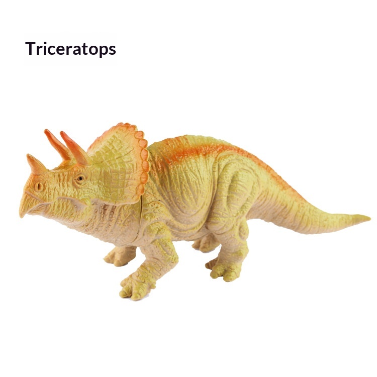 New Simulation BB Squeaky Children's Educational Model Toy Soft Plastic Sound Dinosaur Multiple Options Available_voghion.com