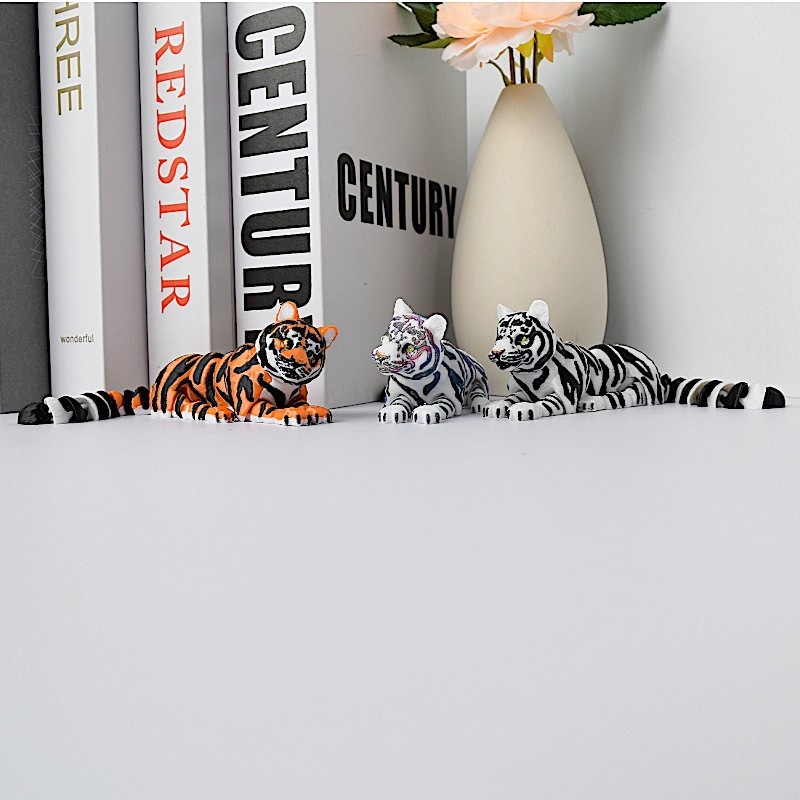 3D-gedrucktes Waldtiermodell für Kinder: Elefant, Tiger, Löwe – ein realistisches Spielzeug_voghion.com