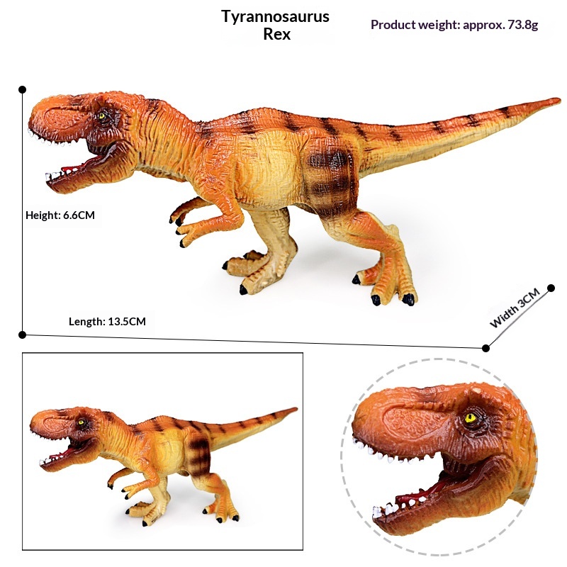 Cross-Border 2-13inch Hollow Plastic Large Animal Solid Simulation Dinosaur Model Ornament Toy Wholesale_voghion.com