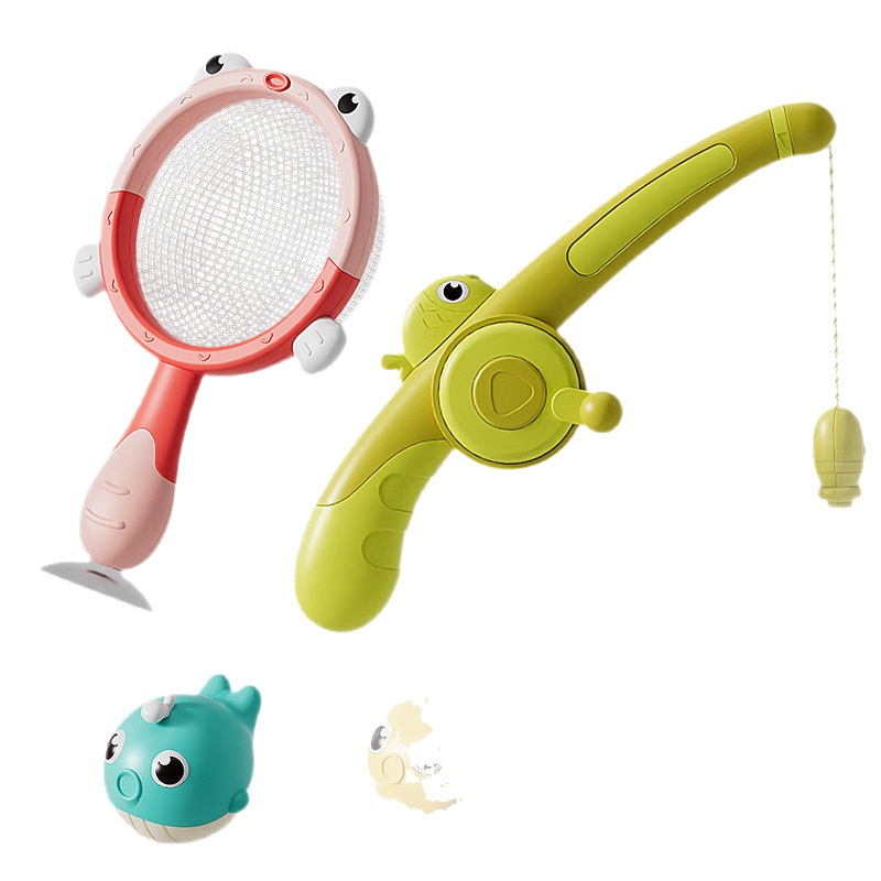 Cross-Border Children's Bath Water Play Bathroom Glowing Animal Rod Magnetic Fishing Fun Fish Catching Toys_voghion.com