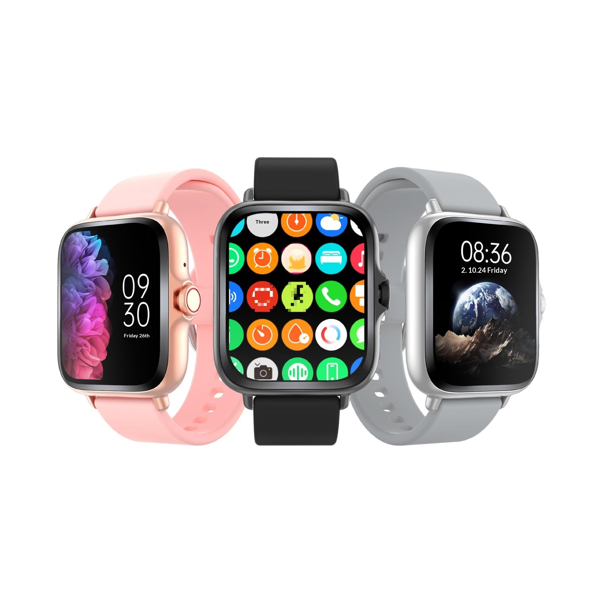 Smartwatch mit Herzfrequenzmessung, Blutsauerstoffüberwachung, Sport- und Anruffunktion, Herren- und Damenmodell TB39 (neues Modell 2025), trendige Bluetooth-Uhr_voghion.com