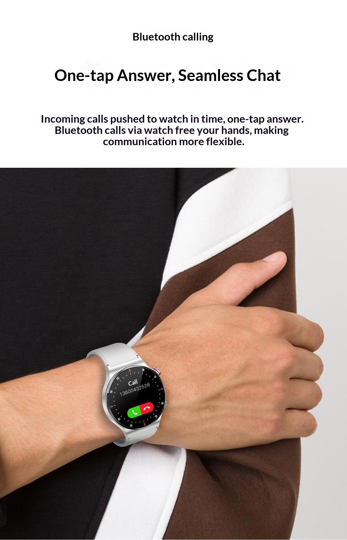 Neu QW33 EKG + PPG Musik-Player Schritt Zählen Bluetooth Anruf Smart_voghion.com