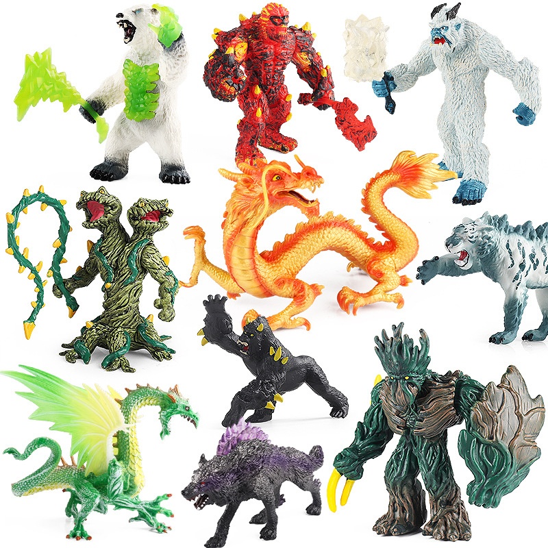 Cross-Border Children's Simulation Mythical Warcraft Solid Animal Model Octopus Water Crab Monster Ice Flying Dragon Toy_voghion.com