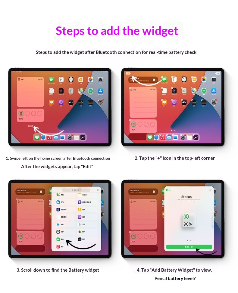 Stylet capacitif anti-erreur pour iPad, compatible avec les écrans tactiles des tablettes._voghion.com