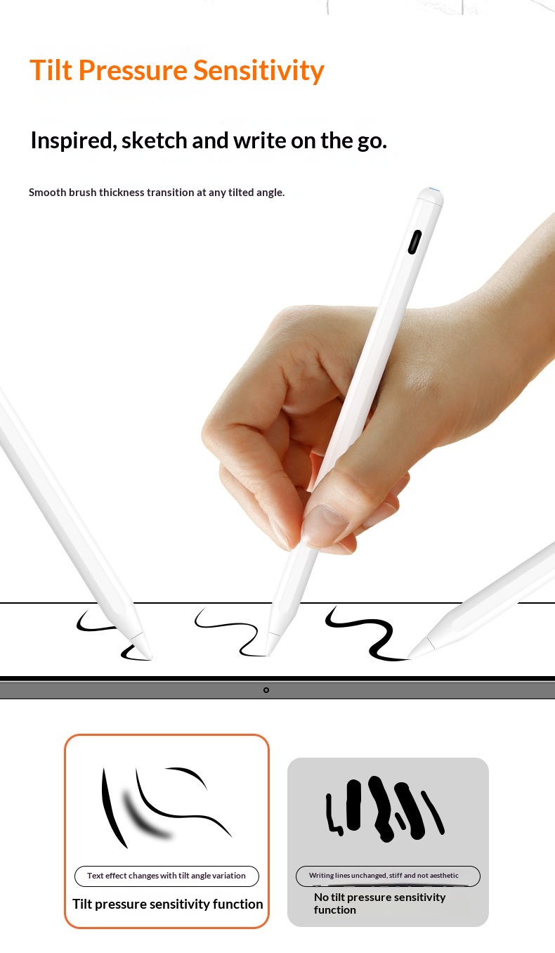 Stylet universel à écran tactile compatible avec iPad, téléphones et tablettes Android capacitifs, rechargeable et magnétique_voghion.com