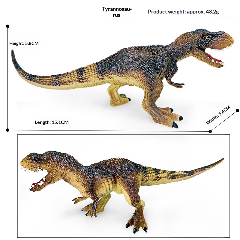 Cross-Border 2-13inch Hollow Plastic Large Animal Solid Simulation Dinosaur Model Ornament Toy Wholesale_voghion.com