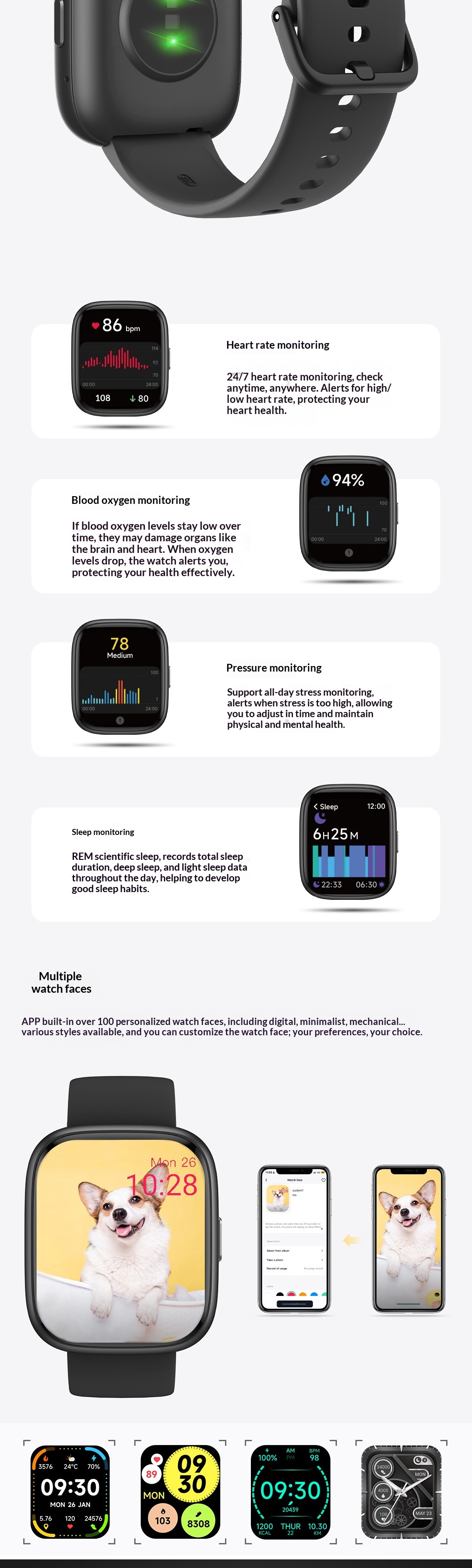 Smartwatch With Bluetooth Calling Alexa Voice Assistant And Fitness_voghion.com