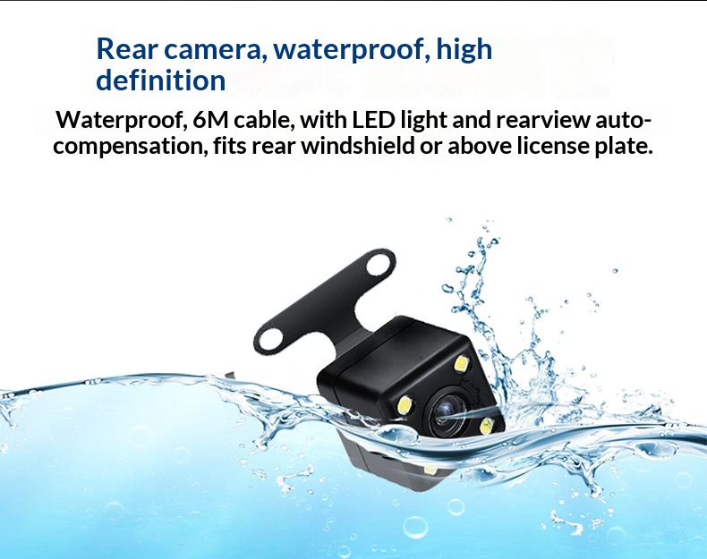 Camera auto hd cu trei obiective frontal interior și spate_voghion.com