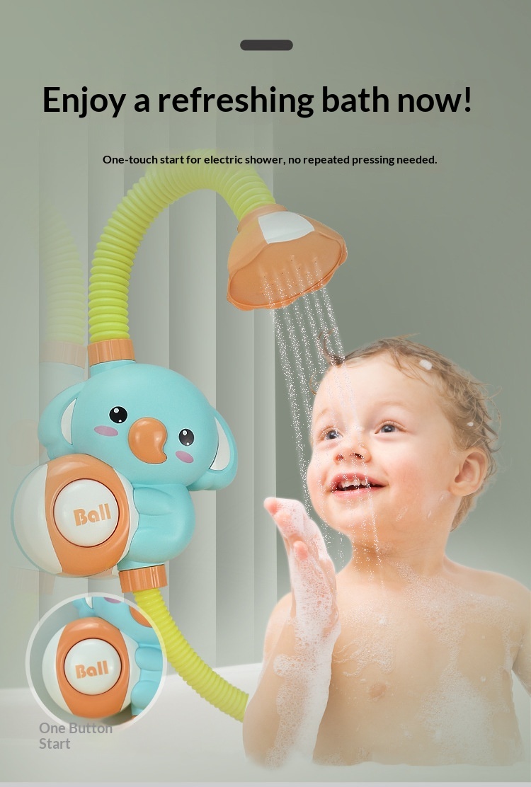 Gioco bagnetto elefantino con doccetta per bambini e neonato_voghion.com