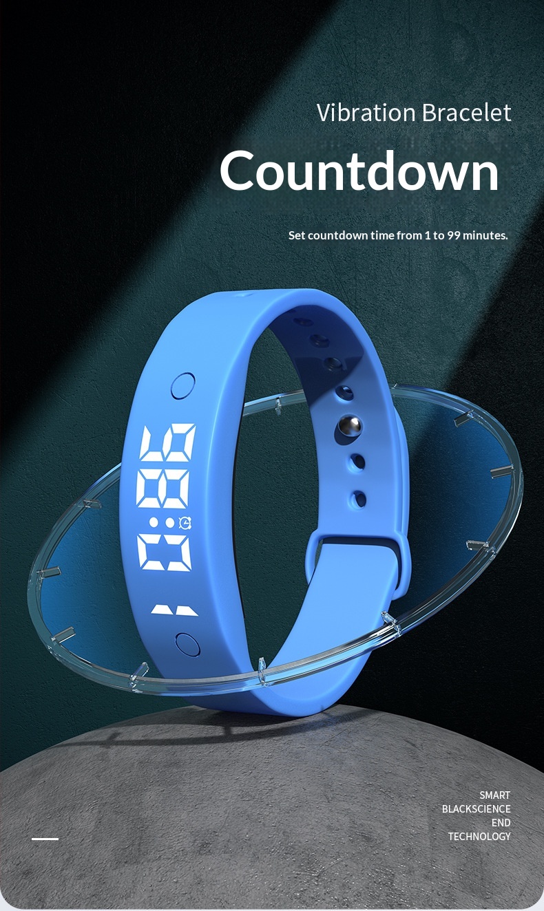 Alarm Clock Reminder Countdown Rechargeable Student Electronic Bracelet Gift Electric Watch_voghion.com