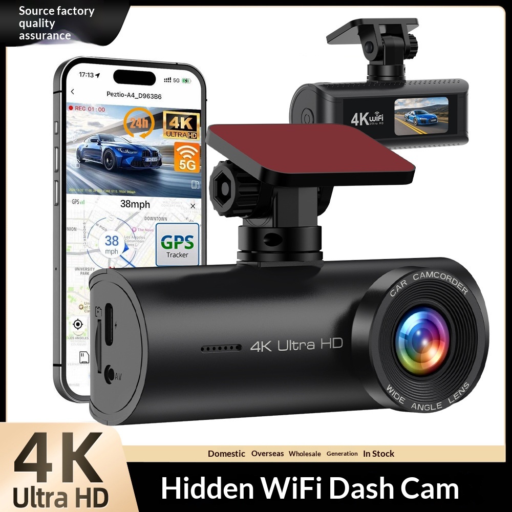 Cross-Bordr 4K Dash Cam Front And Rar Dual Camra Wifi Ultra HD Night Vision 24H Parking Monitoring GPS Rvrsing_voghion.com