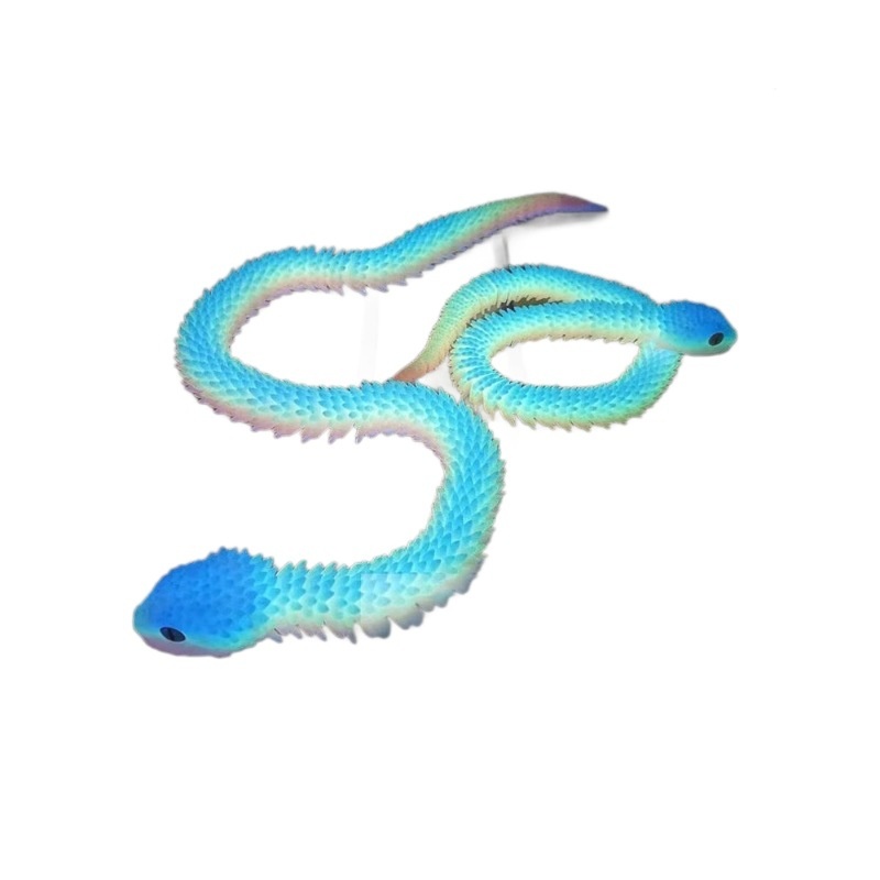 3D Printed Luminous Egg Viper Joint Movable Simulation Small Snake Model Creative Children's Toy Figurine Display_voghion.com