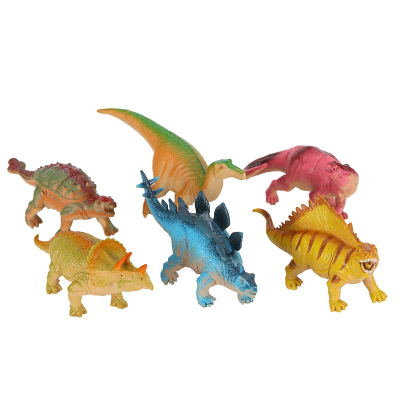 New Simulation BB Squeaky Children's Educational Model Toy Soft Plastic Sound Dinosaur Multiple Options Available_voghion.com