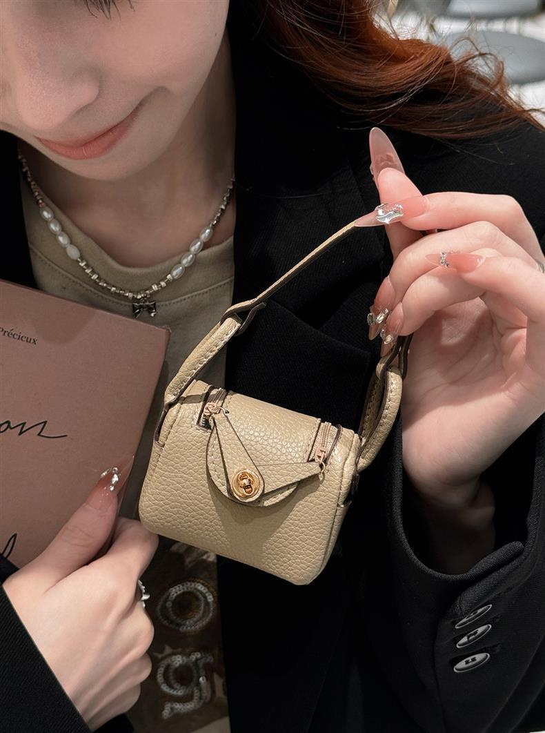 Kreative Mini-Tasche, geeignet als Schutzhülle für AirPods Pro 2 Bluetooth-Kopfhörer, Münzgeldbörse und Autoschlüssel-Zubehör_voghion.com