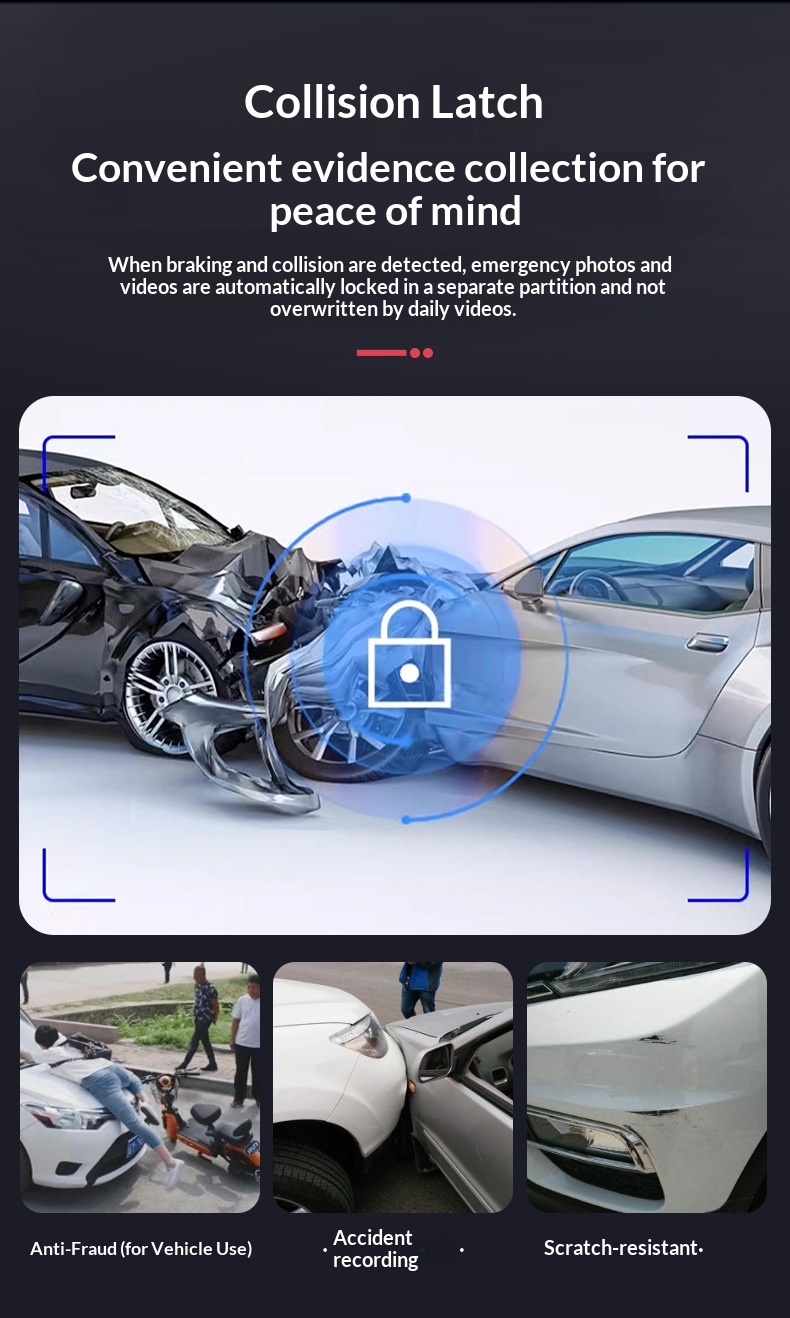 Caméra embarquée 4K HD transfrontalière 2025 avec connexion Wi-Fi et téléphone portable, vision nocturne Starlight, double enregistreur DVR pour voiture et enregistrement quadruple._voghion.com