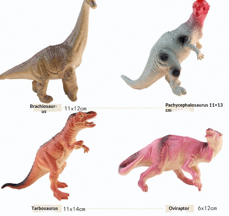 New Simulation BB Squeaky Children's Educational Model Toy Soft Plastic Sound Dinosaur Multiple Options Available_voghion.com