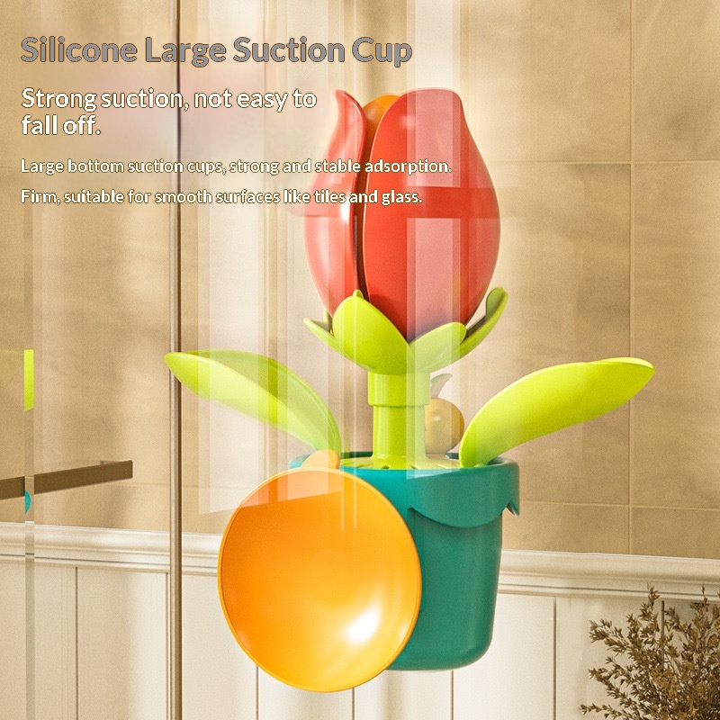 Cross-Border New Baby Play Sunflower Blooms When Wet Water Spray Toy Gift For Boys And Girls Bathing_voghion.com