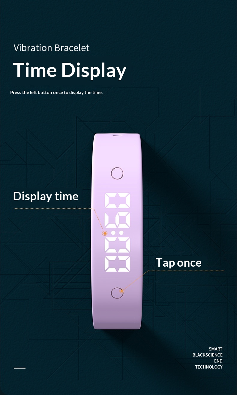 Alarm Clock Reminder Countdown Rechargeable Student Electronic Bracelet Gift Electric Watch_voghion.com