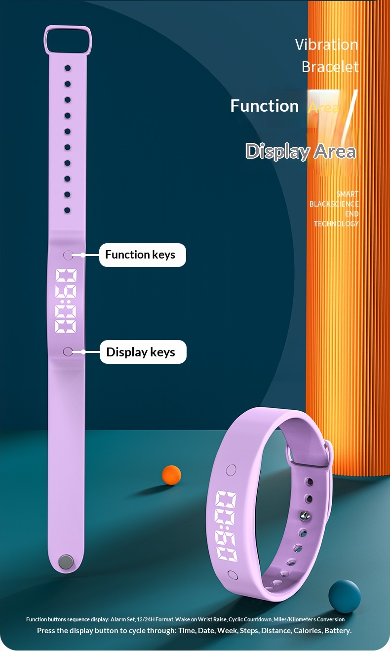 Alarm Clock Reminder Countdown Rechargeable Student Electronic Bracelet Gift Electric Watch_voghion.com