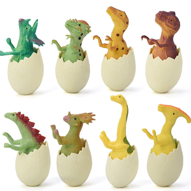 Children's Toy Simulation Hatching Egg Tyrannosaurus Velociraptor Triceratops Dinosaur World Model_voghion.com