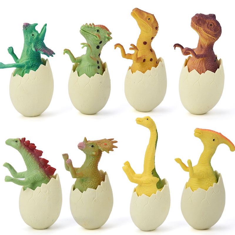 Dinosaur Hatching Egg Toy Set Realistic Jurassic Animal Figures_voghion.com