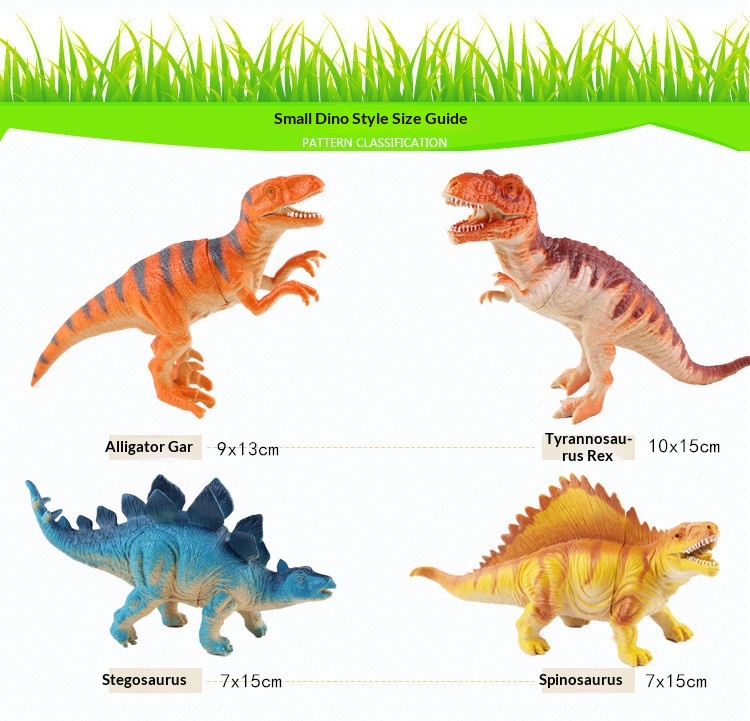 New Simulation BB Squeaky Children's Educational Model Toy Soft Plastic Sound Dinosaur Multiple Options Available_voghion.com