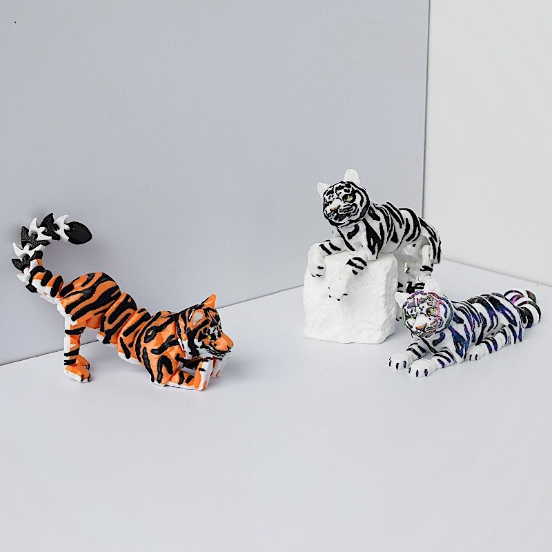 3D-gedrucktes Waldtiermodell für Kinder: Elefant, Tiger, Löwe – ein realistisches Spielzeug_voghion.com