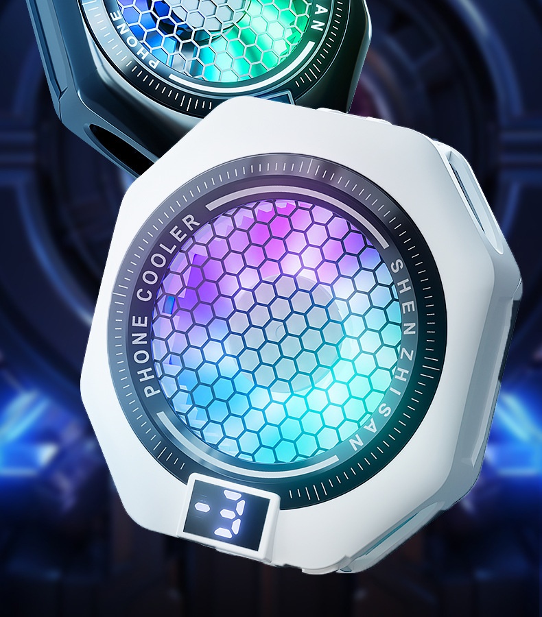 AI Temperature-Controlled Cooling Phone With Digital Display, Three-Level Adjustment, Magnetic Back Clip, Semiconductor_voghion.com