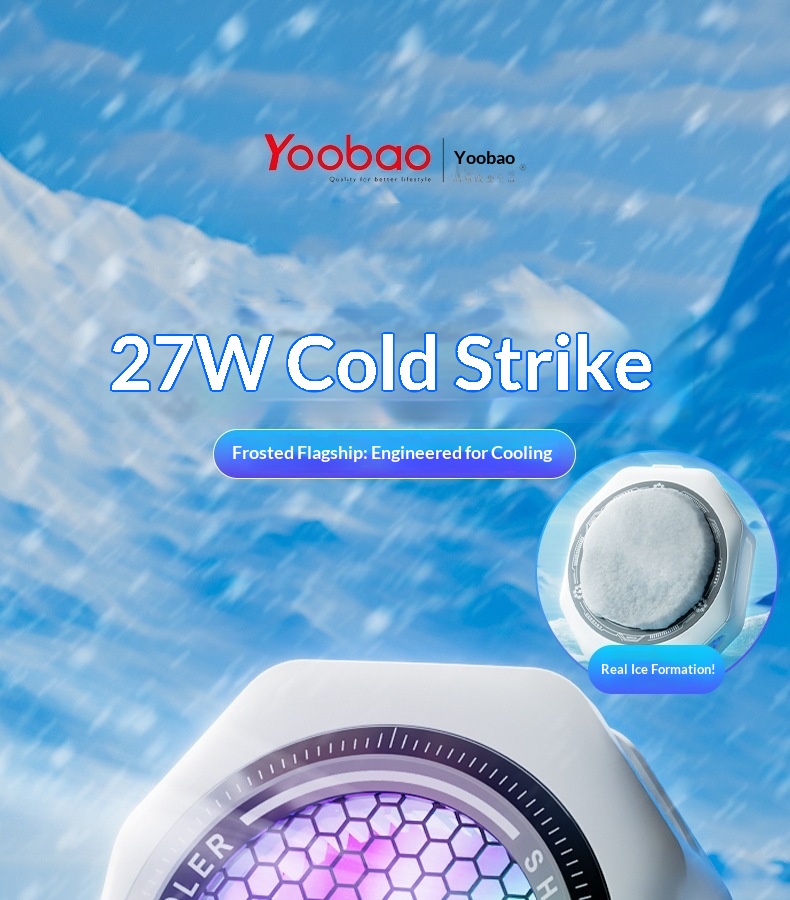 AI Temperature-Controlled Cooling Phone With Digital Display, Three-Level Adjustment, Magnetic Back Clip, Semiconductor_voghion.com