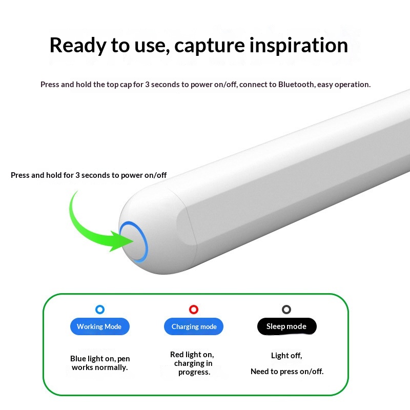 Stylet magnétique rechargeable capacitif compatible avec iPad Touch et écran tactile Bluetooth_voghion.com