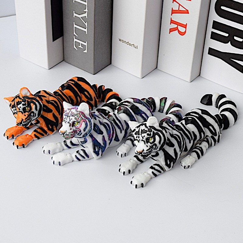 3D-gedrucktes Waldtiermodell für Kinder: Elefant, Tiger, Löwe – ein realistisches Spielzeug_voghion.com
