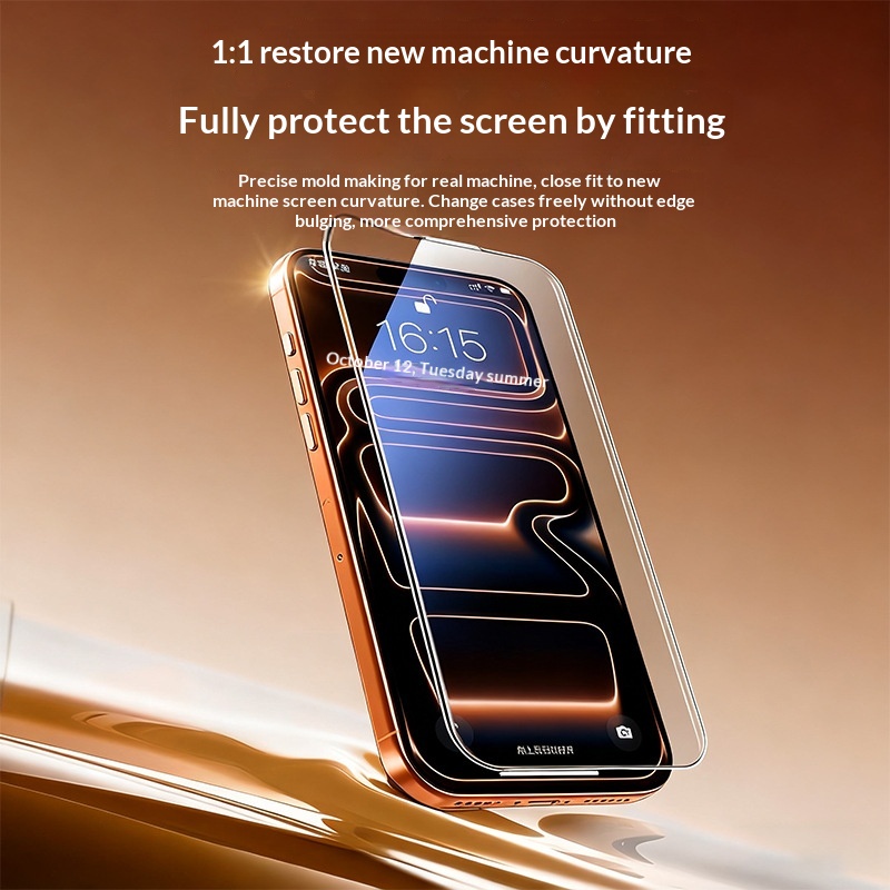 Pellicola protettiva antiriflesso AR per iPhone 17 Pro Max in vetro temperato HD a schermo intero._voghion.com