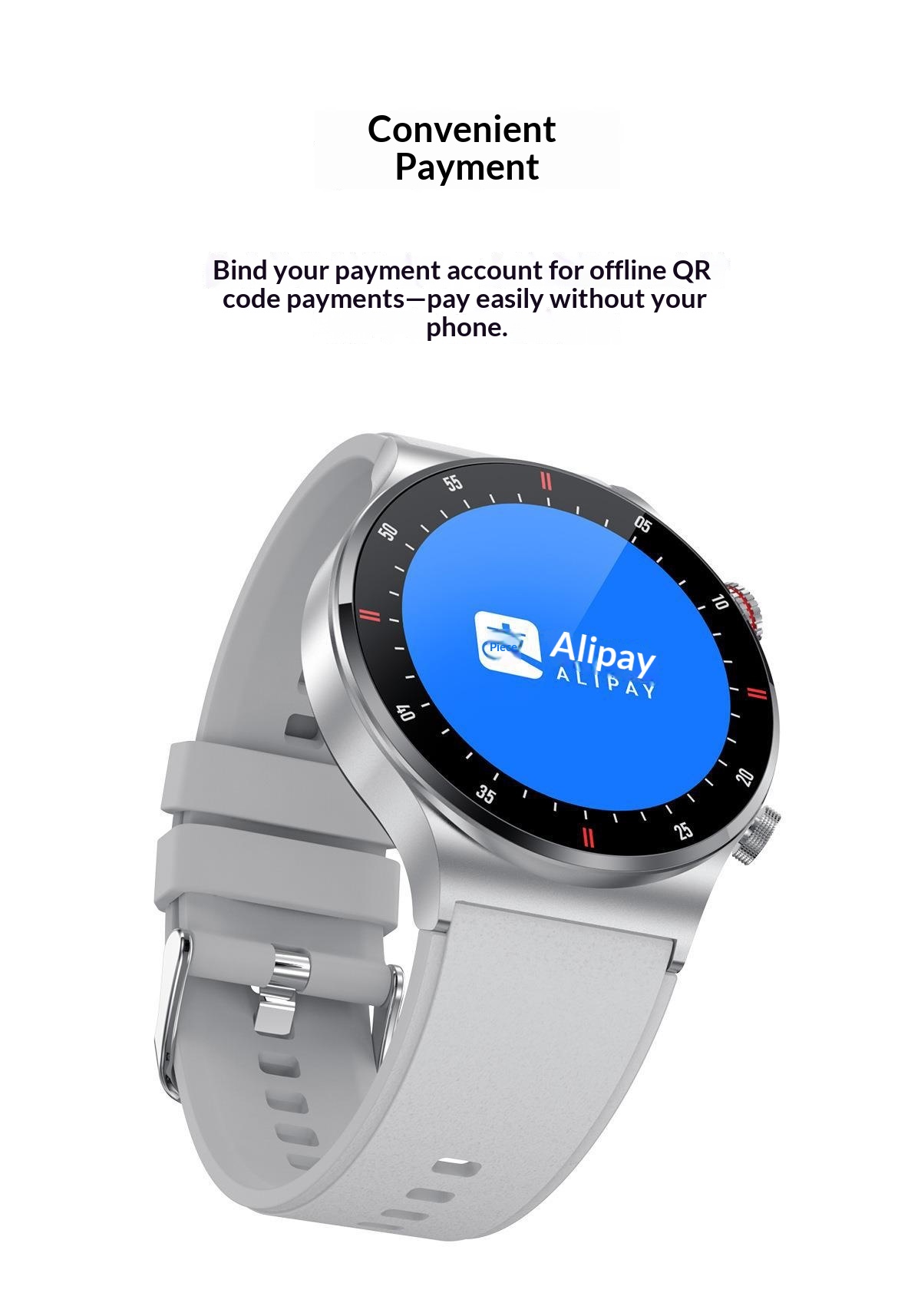 Neu QW33 EKG + PPG Musik-Player Schritt Zählen Bluetooth Anruf Smart_voghion.com