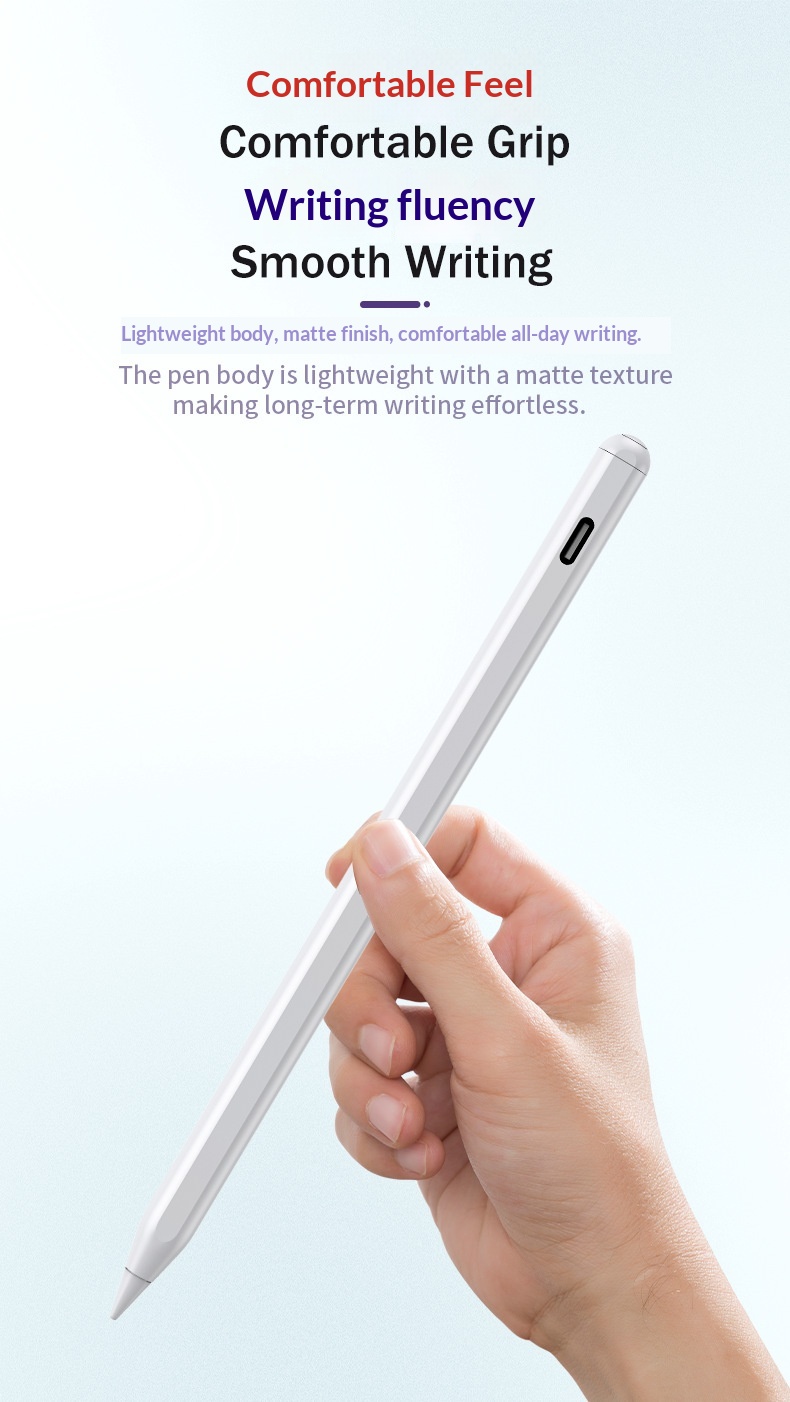 Compatible avec l'Apple Pencil capacitif de deuxième génération, stylet magnétique à chargement par ordinateur et écran tactile._voghion.com