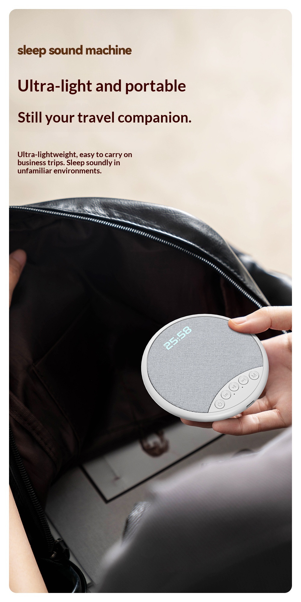 Multifunctional Digital Alarm Clock With White Noise And Speaker_voghion.com