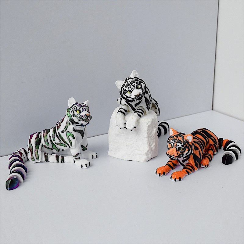 3D-gedrucktes Waldtiermodell für Kinder: Elefant, Tiger, Löwe – ein realistisches Spielzeug_voghion.com