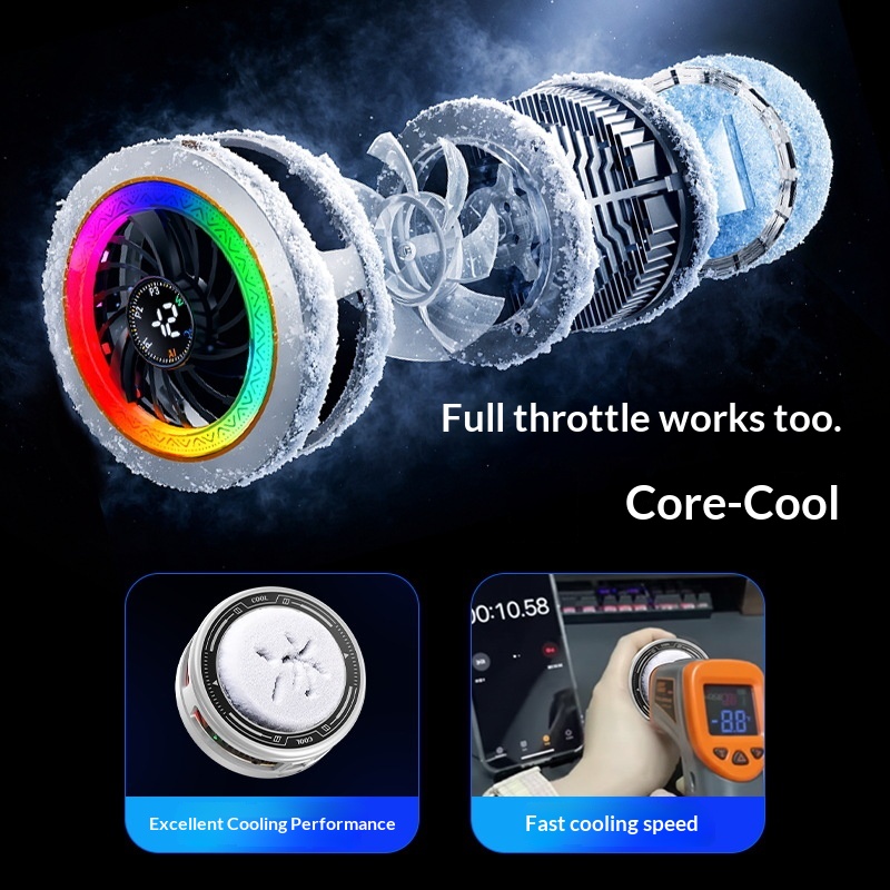 2026 New Model K6 Mobile Phone Cooler With Four-Level Adjustment, AI Temperature Control, Semiconductor Cooling,_voghion.com