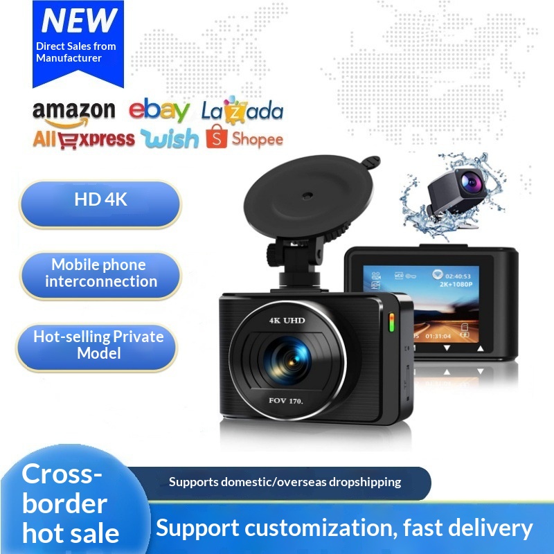 Factory Direct Sales 4K Dual-record WiFi Private Model Dual-lens High-definition Dashcam With Multi-language Support And_voghion.com